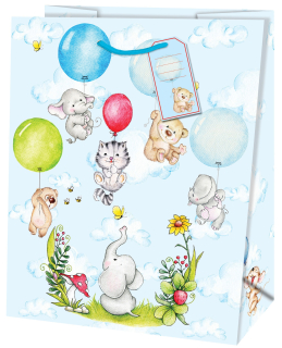 Dárková taška se zvířátky 19x10,2x23 cm